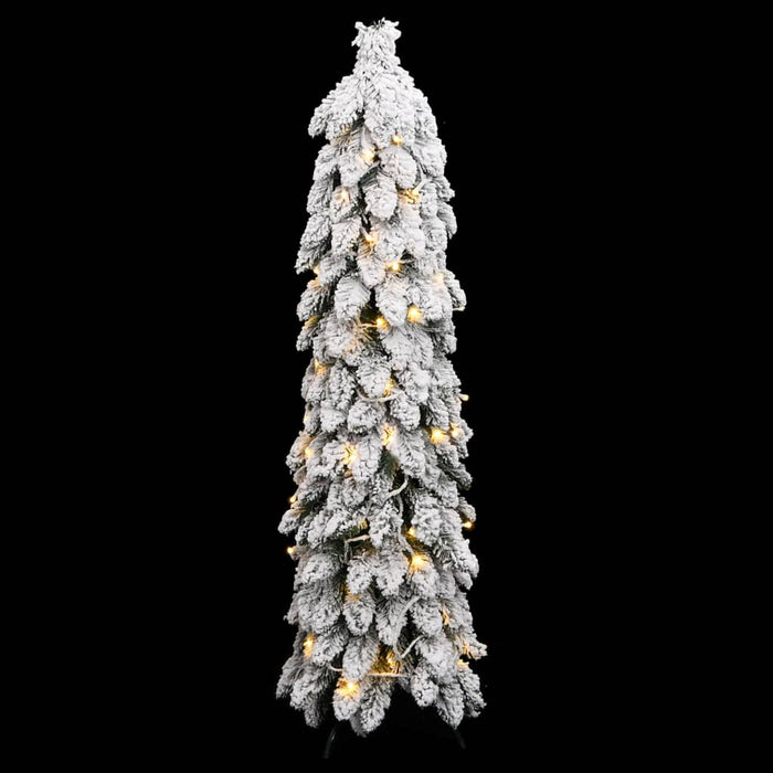 Albero di Natale Artificiale con LED e Neve Floccata