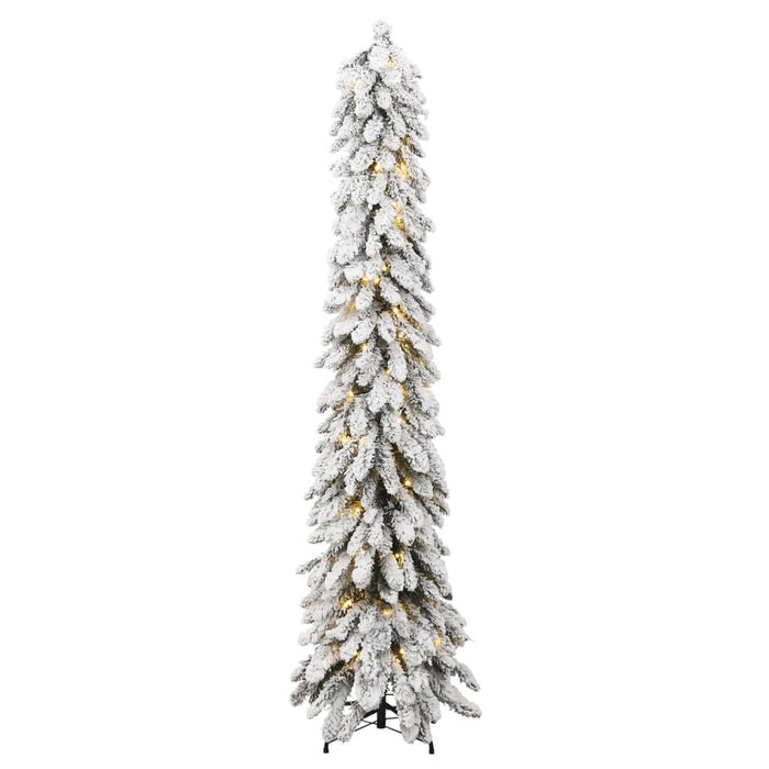 Albero di Natale Artificiale con Neve Floccata e LED in diverse dimensioni e materiali