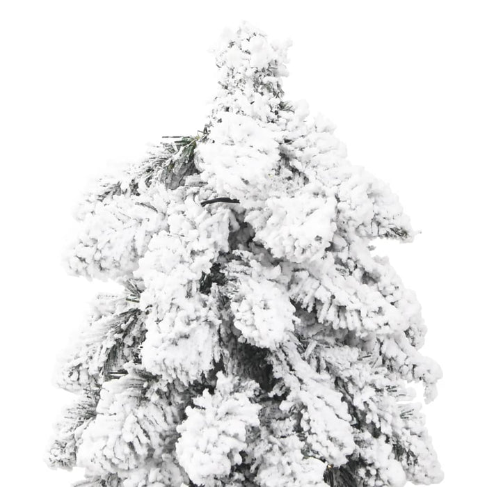 Albero di Natale Artificiale con Neve Floccata e LED in diverse dimensioni e materiali