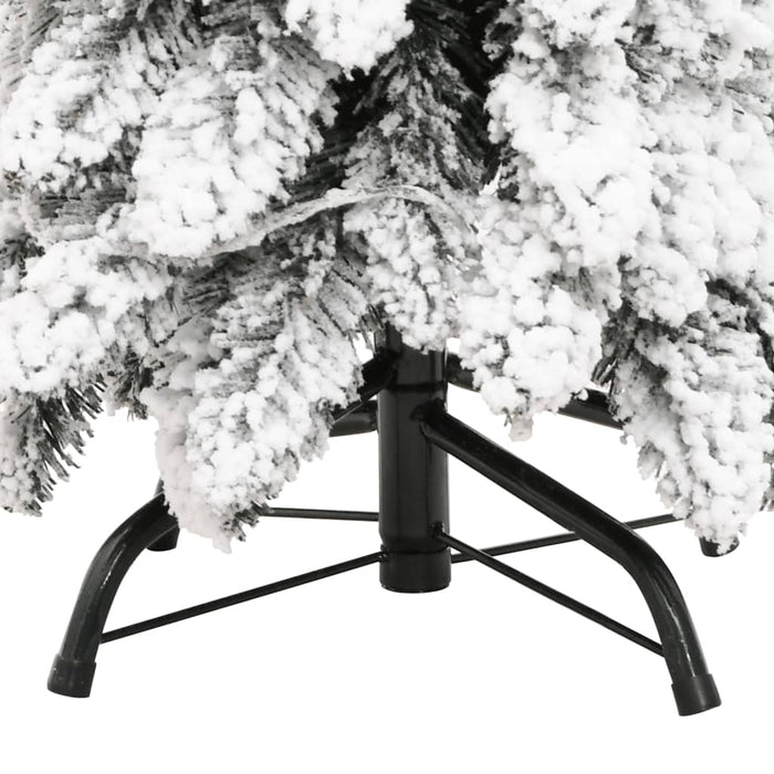 Albero di Natale Artificiale con Neve Floccata e LED in diverse dimensioni e materiali