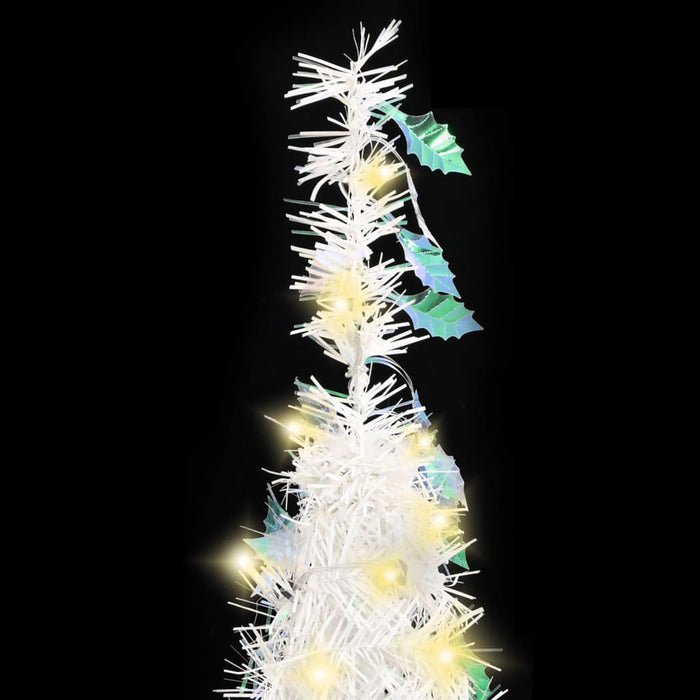 Albero di Natale Artificiale Pop-up con LED Neve Fioccata e Luminosità Variabile