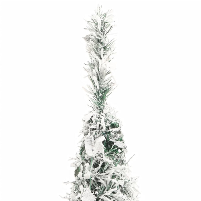 Albero di Natale Artificiale Pop-up con LED Neve Fioccata e Luminosità Variabile