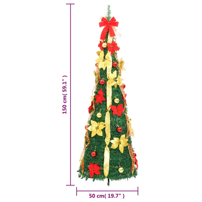 Albero di Natale Artificiale Pop-up con LED Neve Fioccata e Luminosità Variabile