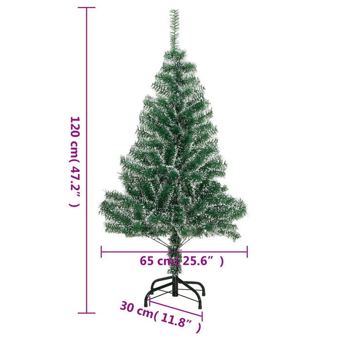 Albero di Natale Artificiale con Neve Fioccata Verde