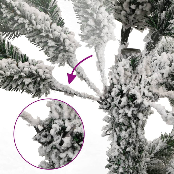 Albero di Natale Artificiale con Neve Fioccata Incernierato