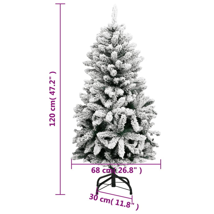 Albero di Natale Artificiale con Neve Fioccata Incernierato