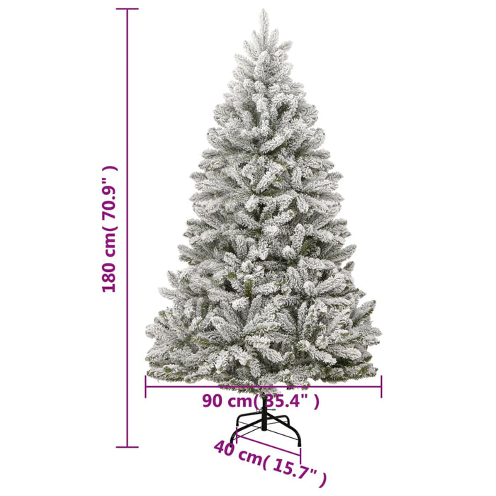 Albero di Natale Artificiale con Neve Fioccata Incernierato