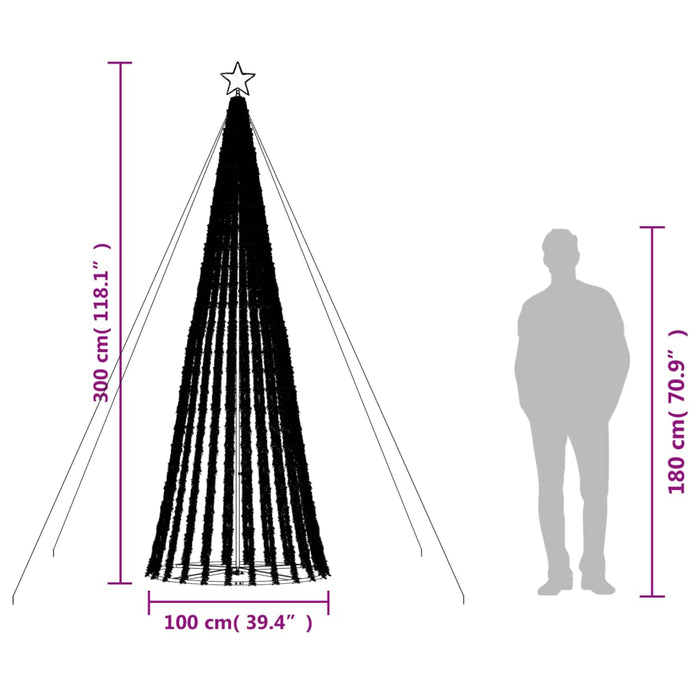 Illuminazione Albero di Natale a Cono con LED 688, 1544, 275 - Varie Dimensioni e Colori