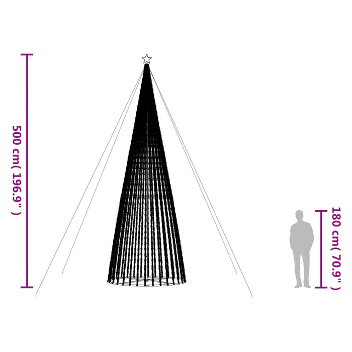 Illuminazione Albero di Natale a Cono con LED 688, 1544, 275 - Varie Dimensioni e Colori