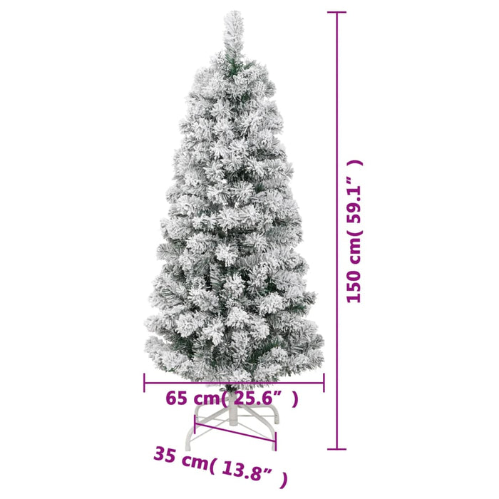 Albero di Natale Artificiale con Neve Fioccata Incernierato