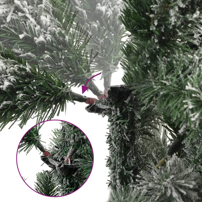 Albero di Natale Artificiale con Neve Fioccata Incernierato