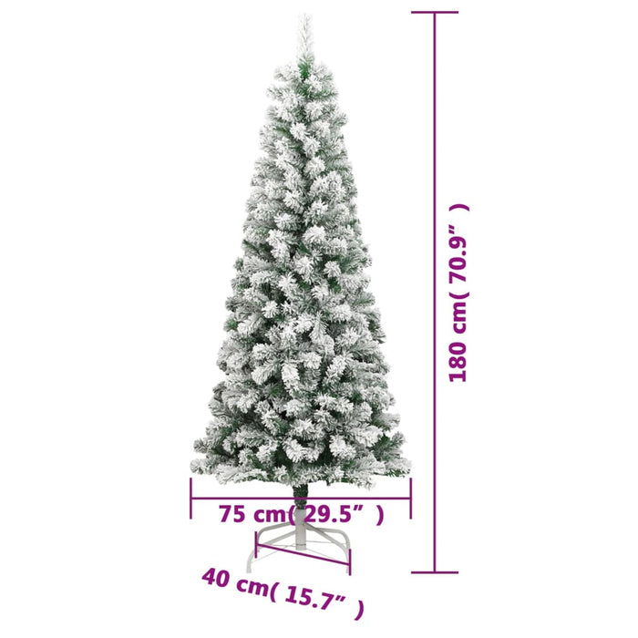 Albero di Natale Artificiale con Neve Fioccata Incernierato