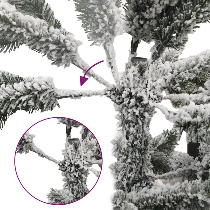 Albero di Natale Artificiale con Neve Fioccata Incernierato