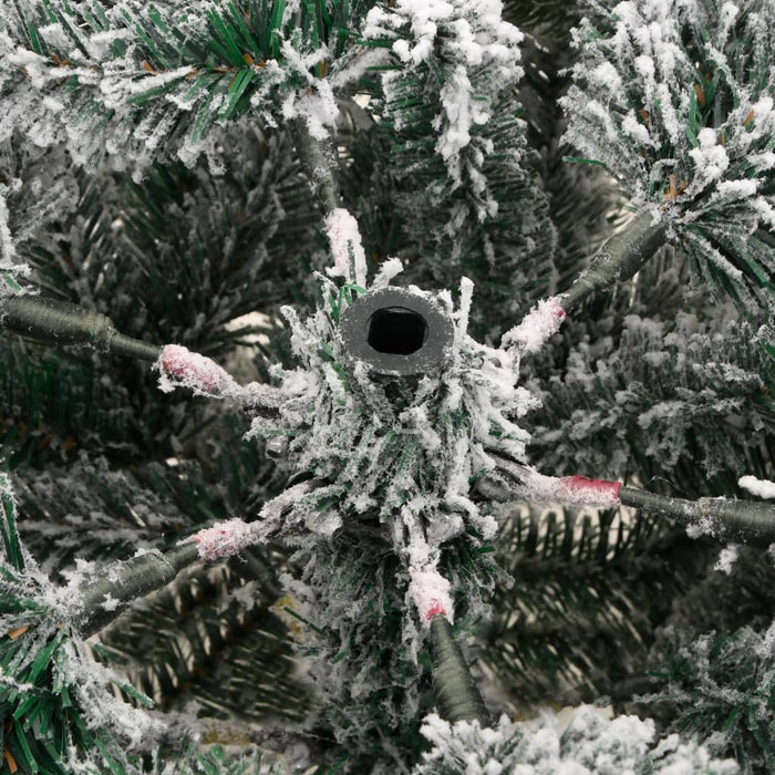 Albero di Natale Artificiale con Neve Fioccata Incernierato