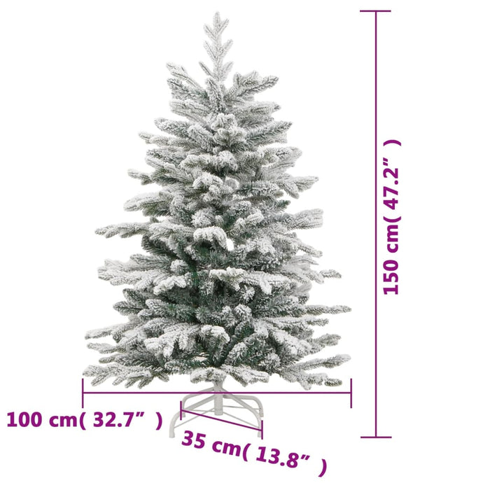 Albero di Natale Artificiale con Neve Fioccata Incernierato