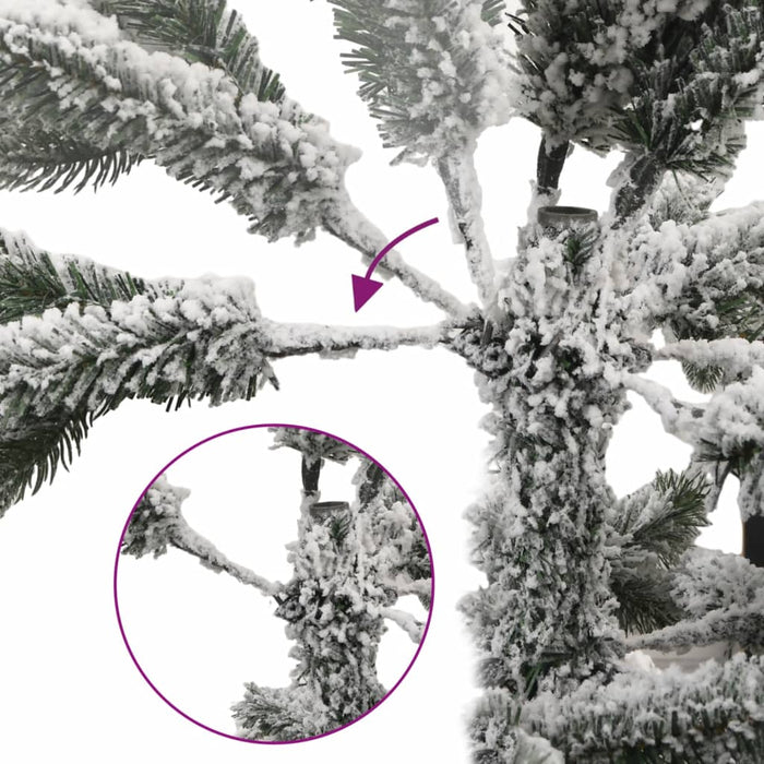 Albero di Natale Artificiale con Neve Fioccata Incernierato