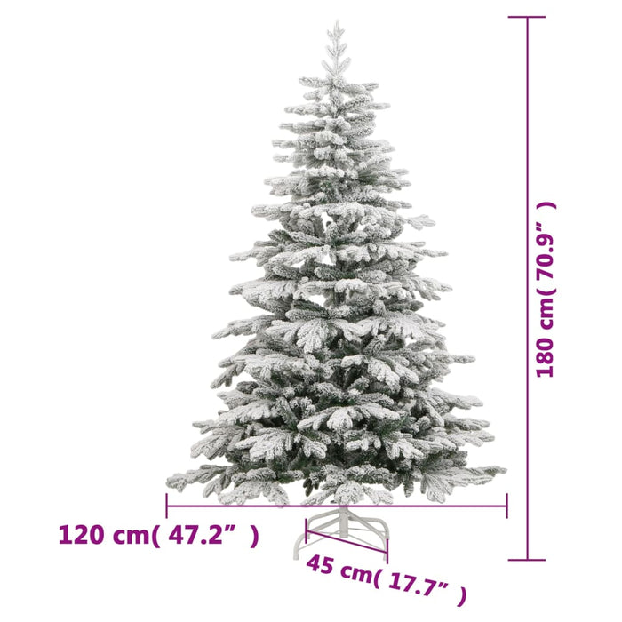 Albero di Natale Artificiale con Neve Fioccata Incernierato