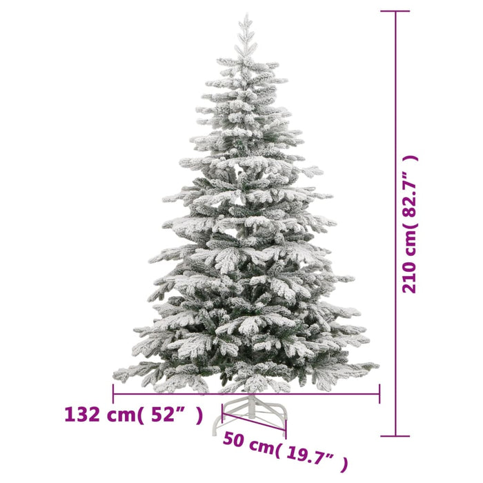 Albero di Natale Artificiale con Neve Fioccata Incernierato