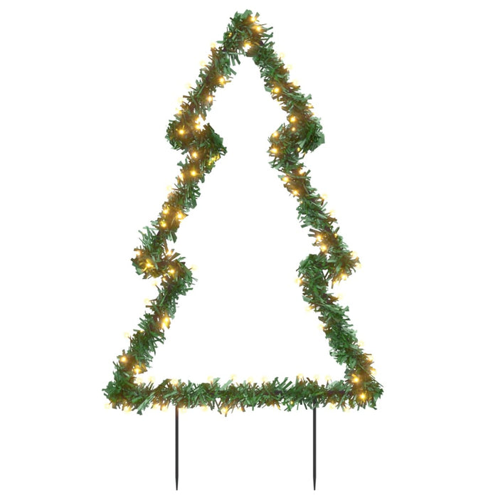 Decorazione Luminosa Natalizia con Picchetti Albero e Stella 50-115LED