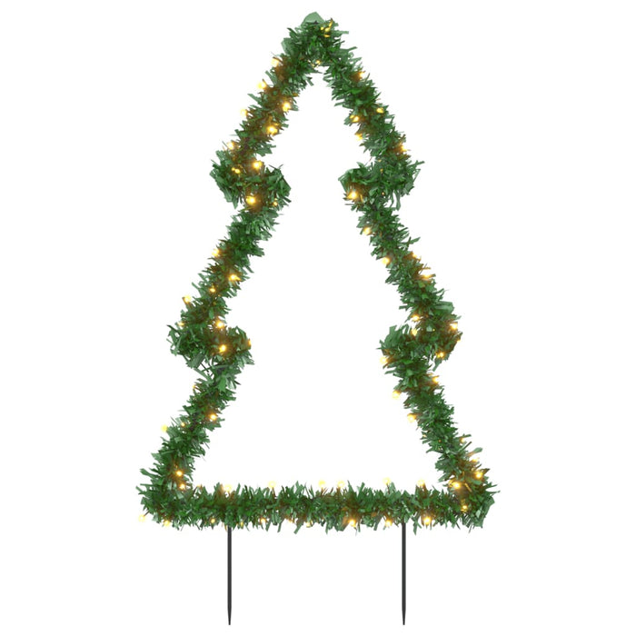 Decorazione Luminosa Natalizia con Picchetti Albero e Stella 50-115LED