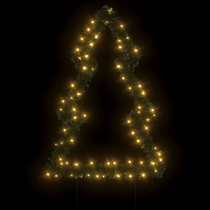 Decorazione Luminosa Natalizia con Picchetti Albero e Stella 50-115LED