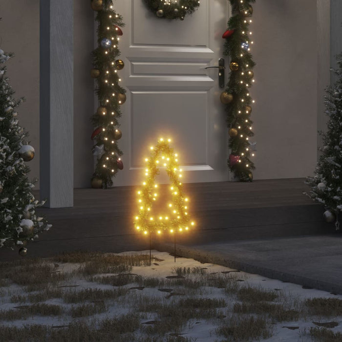 Decorazione Luminosa Natalizia con Picchetti Albero e Stella 50-115LED