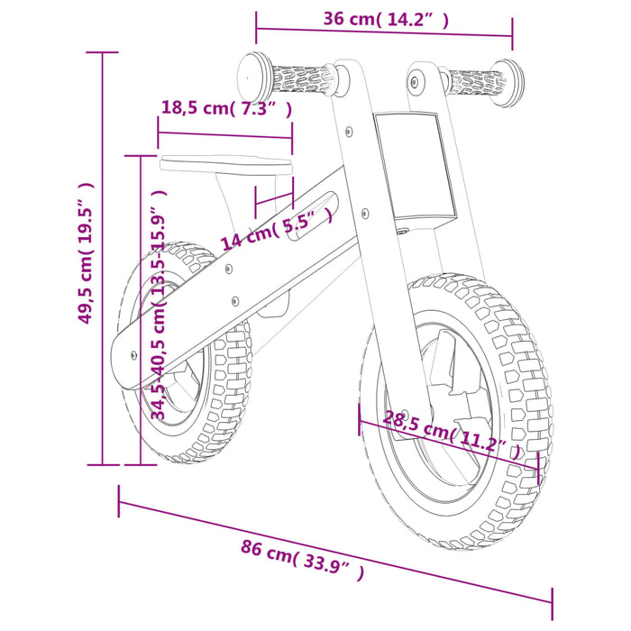 Bicicletta Senza Pedali per Bambini Stampata