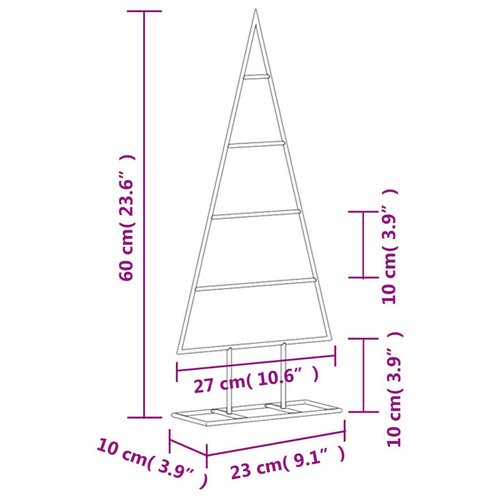 Albero di Natale Decorativo in Metallo Nero di diverse dimensioni