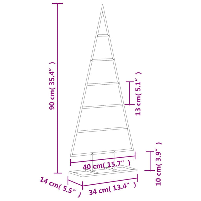 Albero di Natale Decorativo in Metallo Nero di diverse dimensioni