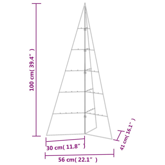 Albero di Natale Decorativo in Metallo Nero di diverse dimensioni