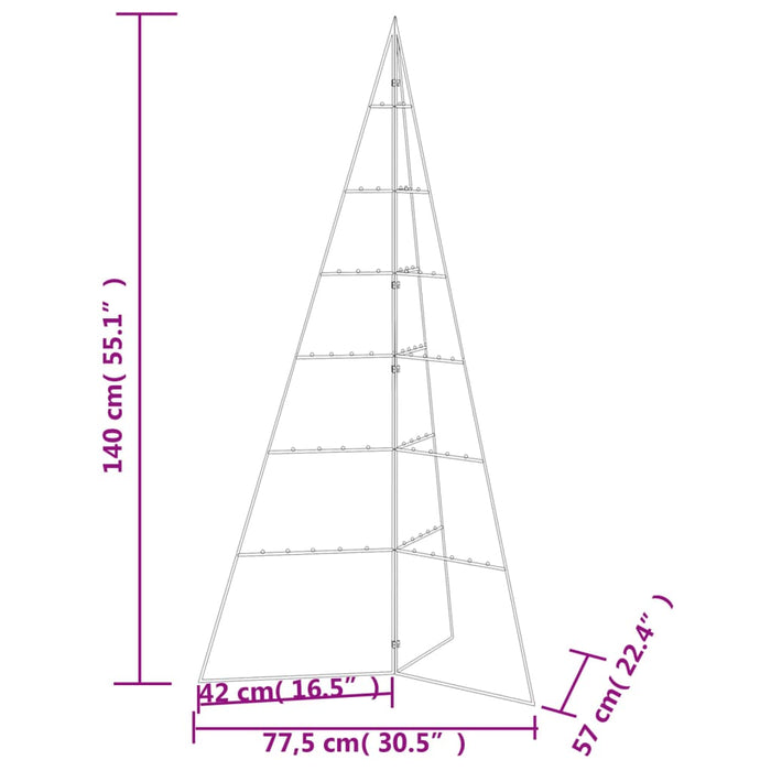 Albero di Natale Decorativo in Metallo Nero di diverse dimensioni