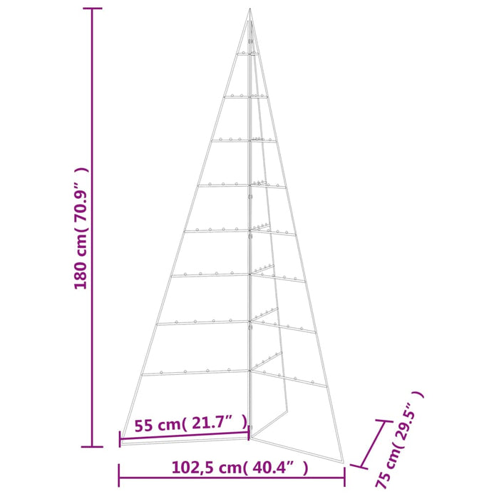 Albero di Natale Decorativo in Metallo Nero di diverse dimensioni