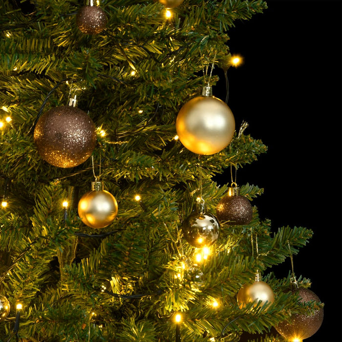 Albero Natale Incernierato con LED e Palline