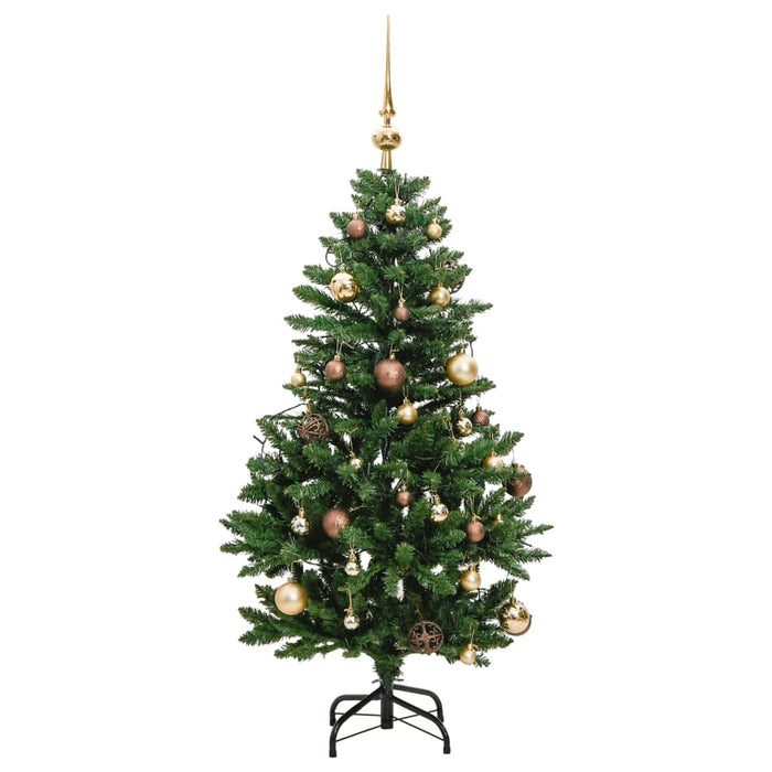 Albero Natale Incernierato con LED e Palline