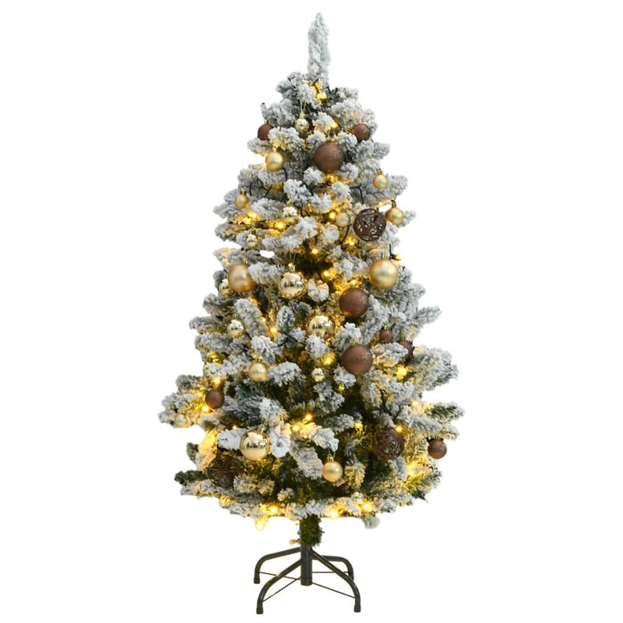 Albero Natale Incernierato con LED e Palline