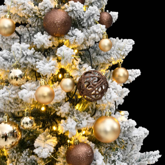 Albero Natale Incernierato con LED e Palline