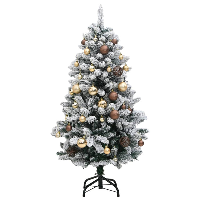 Albero Natale Incernierato con LED e Palline