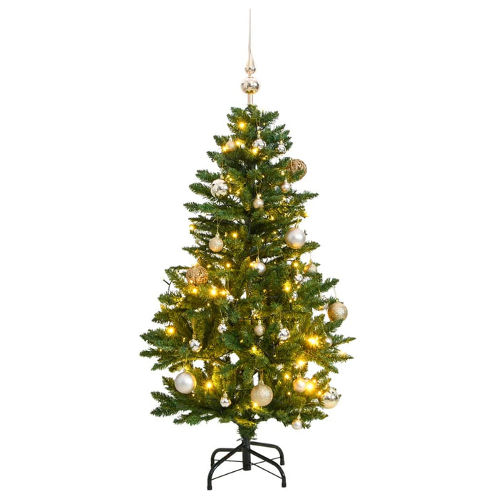 Albero Natale Incernierato con LED e Palline