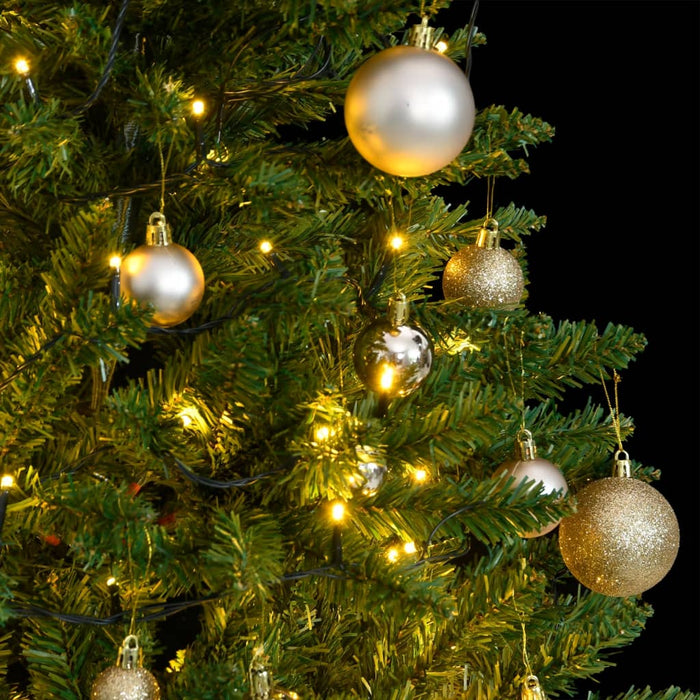 Albero Natale Incernierato con LED e Palline