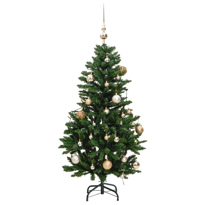 Albero Natale Incernierato con LED e Palline