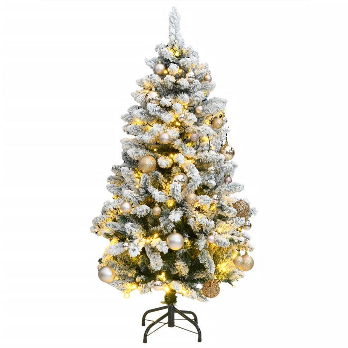 Albero Natale Incernierato con LED e Palline