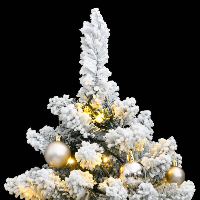 Albero Natale Incernierato con LED e Palline