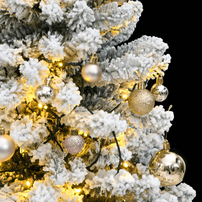 Albero Natale Incernierato con LED e Palline