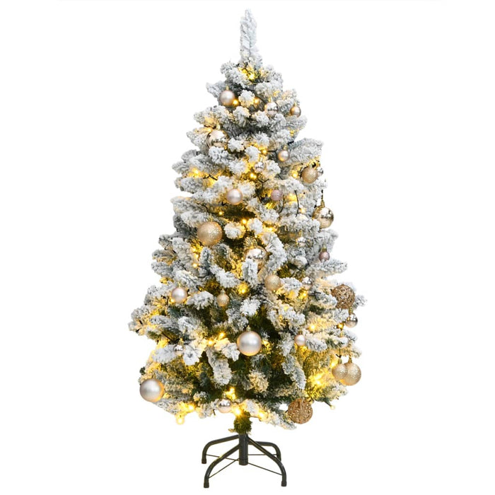 Albero Natale Incernierato con LED e Palline