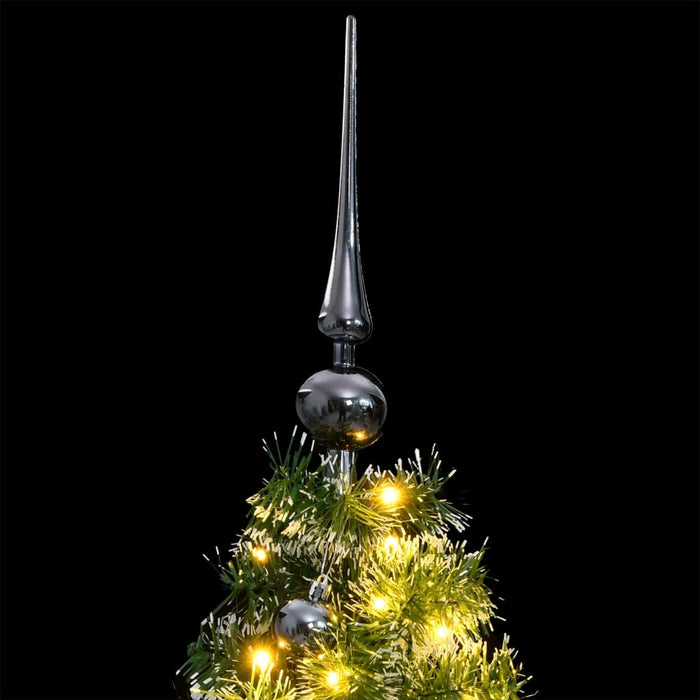 Albero Natale Artificiale 150 LED Palline e Neve Fioccata