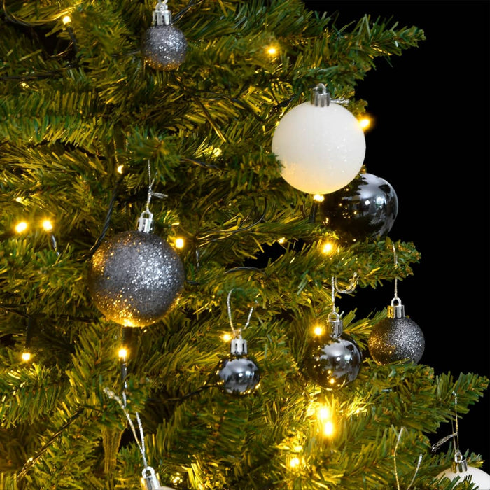 Albero Natale Incernierato con LED e Palline