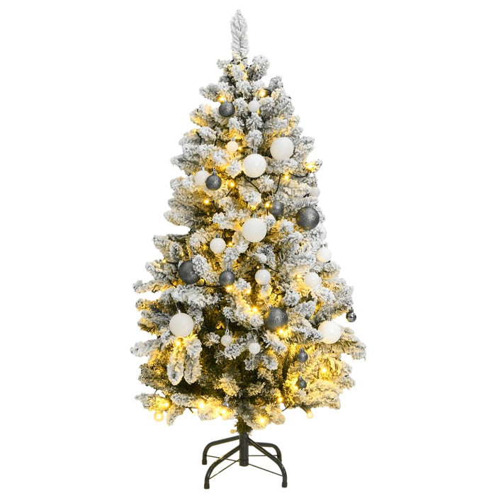 Albero Natale Incernierato con LED e Palline