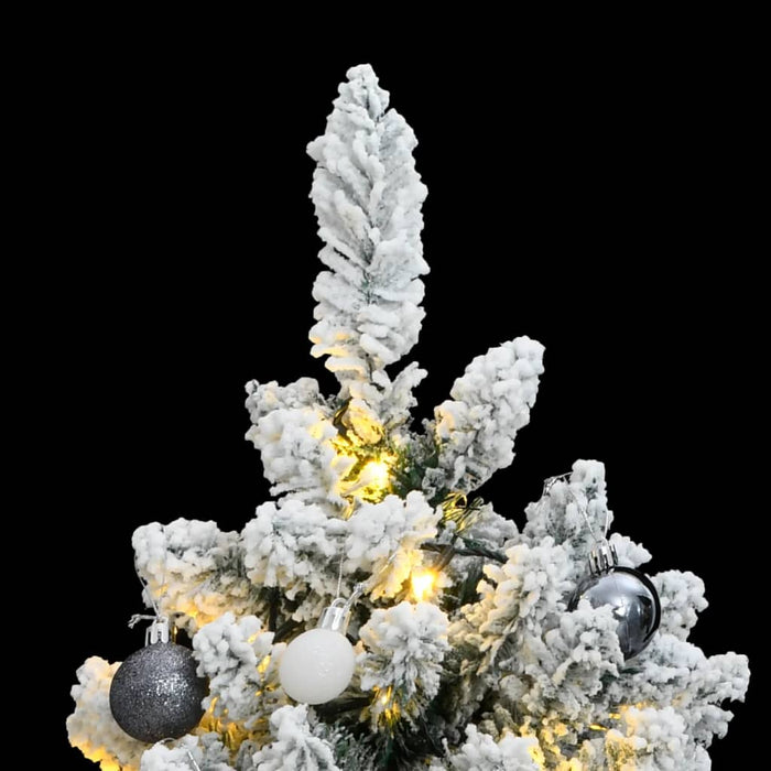 Albero Natale Incernierato con LED e Palline