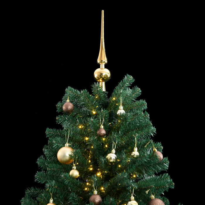 Albero Natale Incernierato con LED e Palline