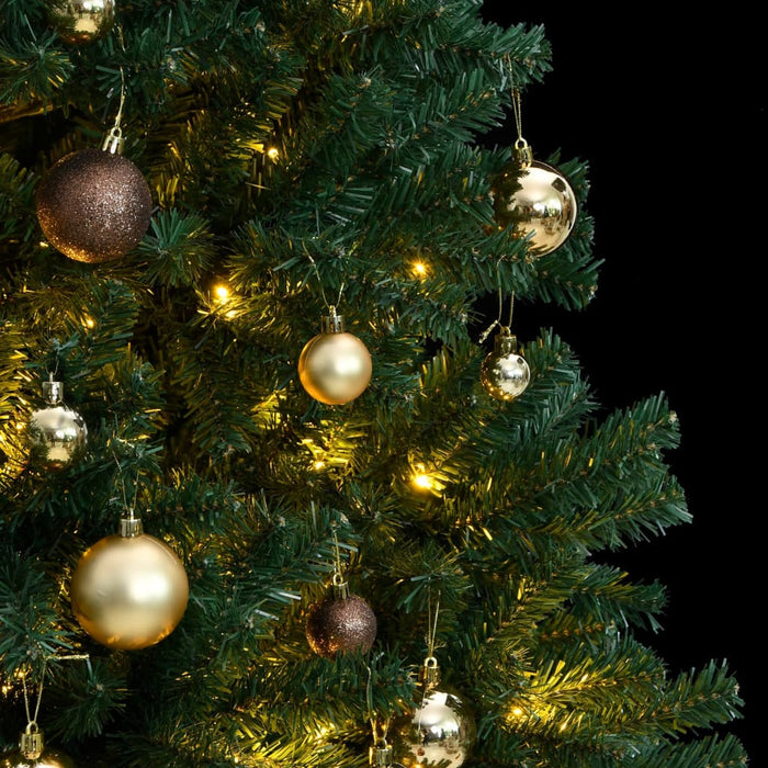 Albero Natale Incernierato con LED e Palline